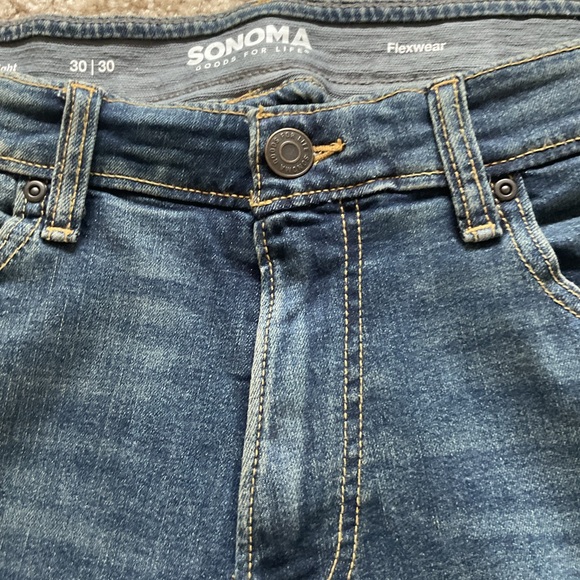 Sonoma Goods For Life Straight Fit Men's Blue Denim Jeans Size 30/30 - Picture 4 of 11